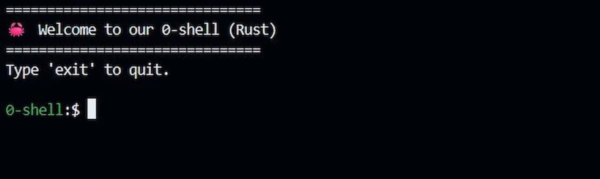 0-Shell – Minimalist Unix-like Shell in Rust — screenshot 1